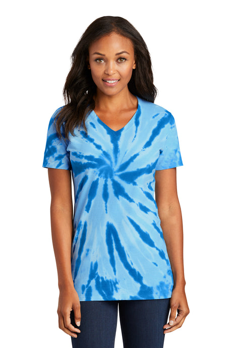 Port & Co Women's   Tie-Dye V-Neck Tee