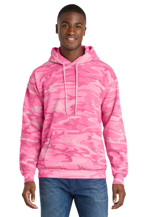 Port & Co Men's   Core Fleece Camo Pullover Hooded Sweatshirt