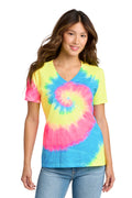 Port & Co Women's   Tie-Dye V-Neck Tee