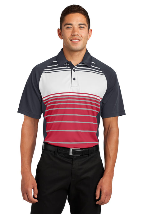 Sport-Tek Men's   Dry Zone   Sublimated Stripe Polo-1