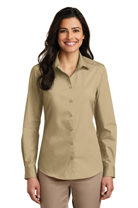 Port Authority Women's   Long Sleeve Carefree Poplin Shirt