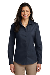 Port Authority Women's   Long Sleeve Carefree Poplin Shirt