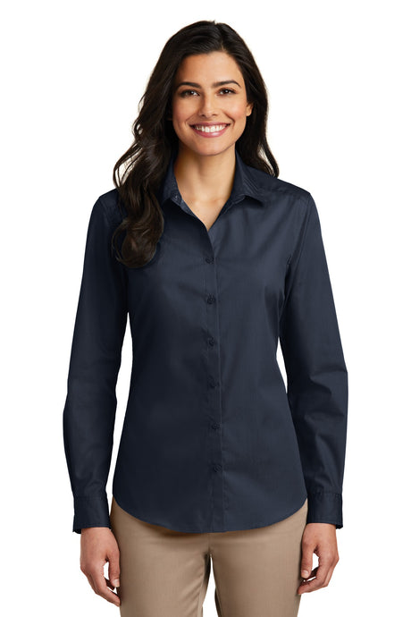 Port Authority Women's   Long Sleeve Carefree Poplin Shirt