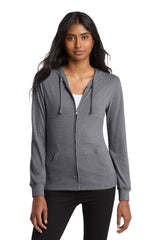 District Women's   Fitted Jersey Full-Zip Hoodie