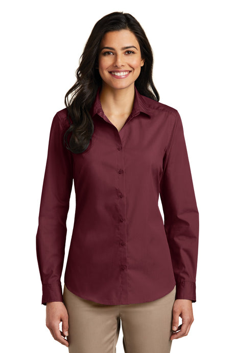 Port Authority Women's   Long Sleeve Carefree Poplin Shirt
