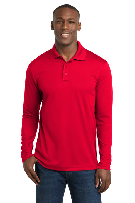 Sport-Tek Men's    PosiCharge    RacerMesh    Long Sleeve Polo