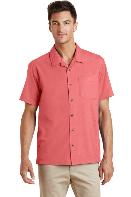 Port Authority Men's   Textured Camp Shirt
