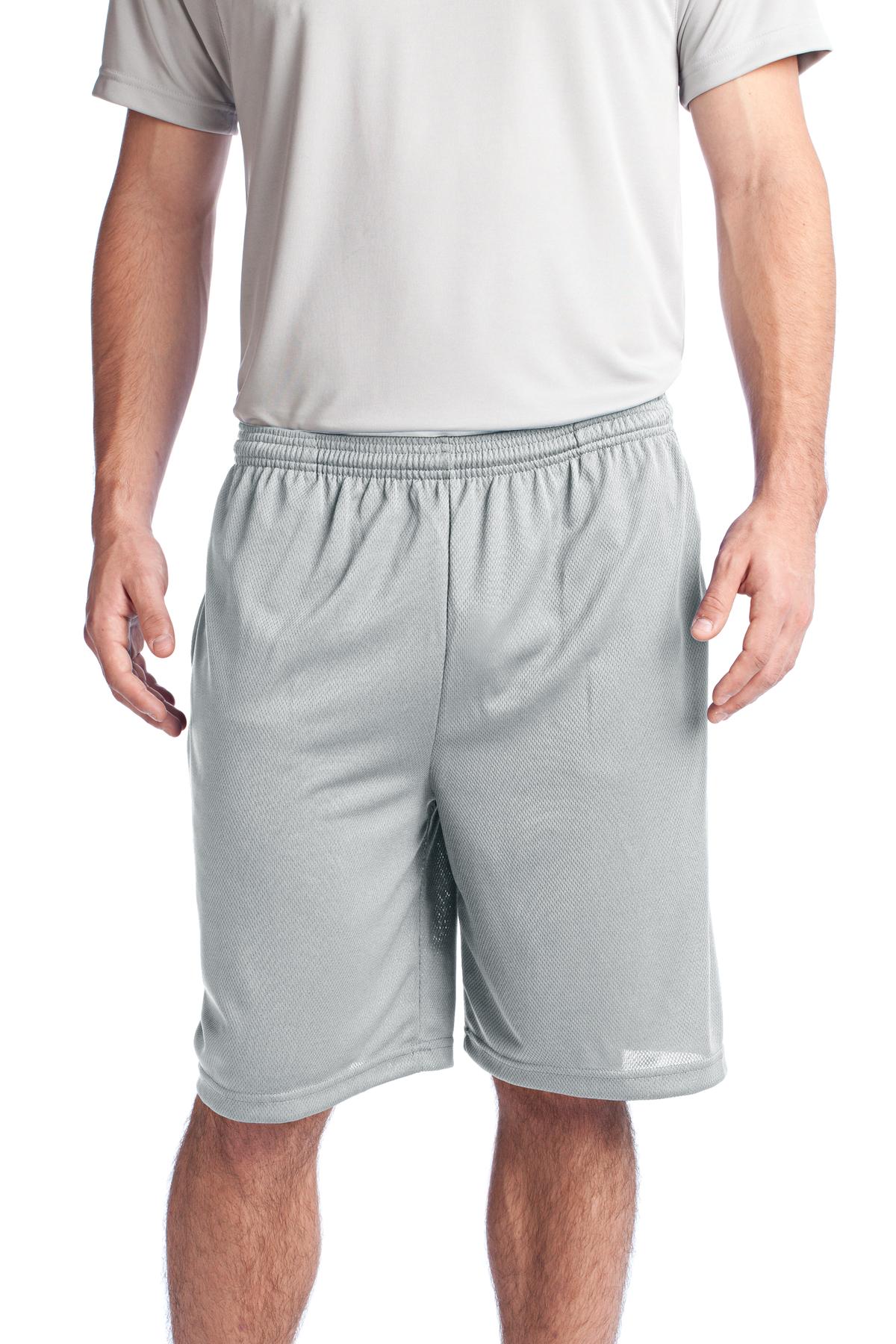 Sport-Tek Men's   PosiCharge   Tough Mesh Pocket Short-1