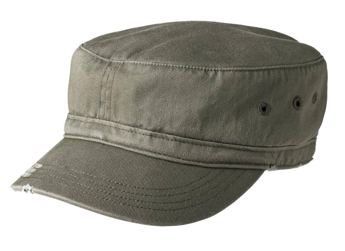 District    Distressed Military Hat