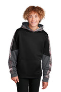 Sport-Tek Youth   Sport-Wick   Mineral Freeze Fleece Colorblock Hooded Pullover