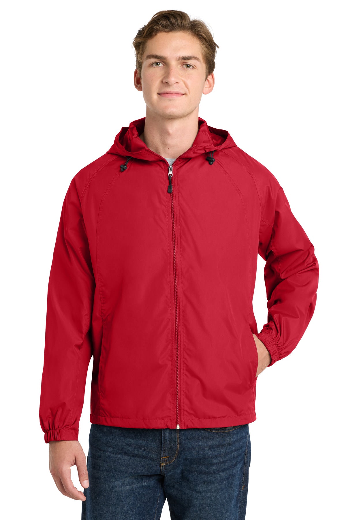 Sport-Tek Men's   Hooded Raglan Jacket
