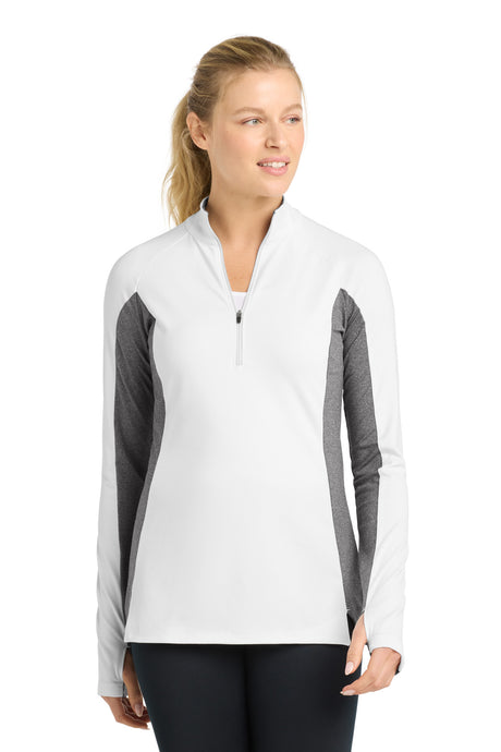 Sport-Tek Women's   Sport-Wick   Stretch Contrast 1/4-Zip Pullover