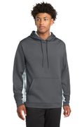 Sport-Tek Men's   Sport-Wick   CamoHex Fleece Colorblock Hooded Pullover