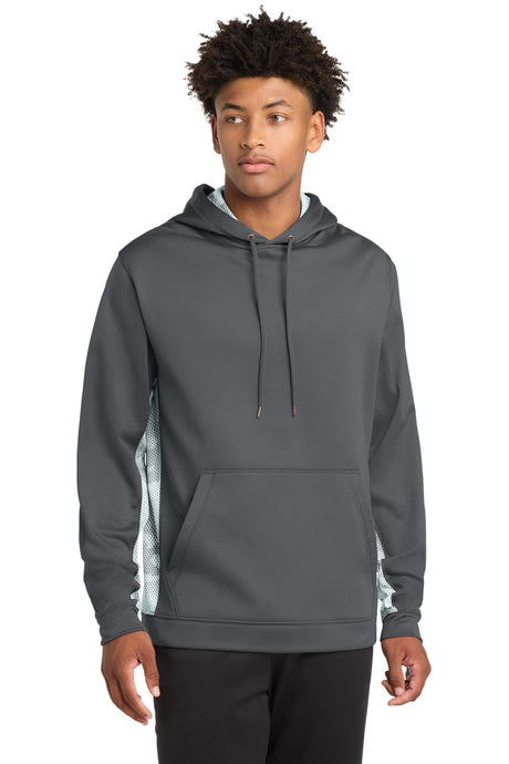 Sport-Tek Men's   Sport-Wick   CamoHex Fleece Colorblock Hooded Pullover