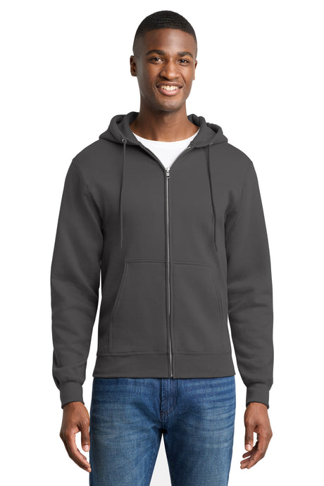 Port & Co Men's   Core Fleece Full-Zip Hooded Sweatshirt