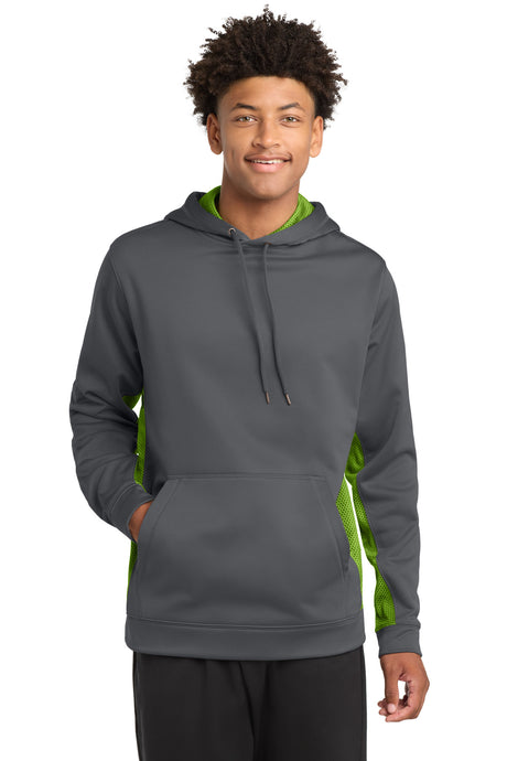 Sport-Tek Men's   Sport-Wick   CamoHex Fleece Colorblock Hooded Pullover