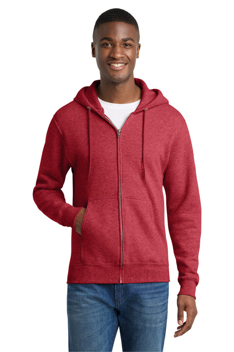Port & Co Men's   Core Fleece Full-Zip Hooded Sweatshirt