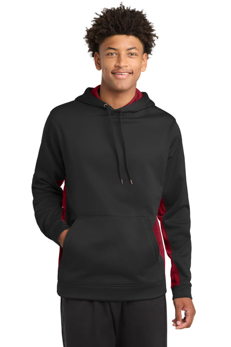 Sport-Tek Men's   Sport-Wick   CamoHex Fleece Colorblock Hooded Pullover