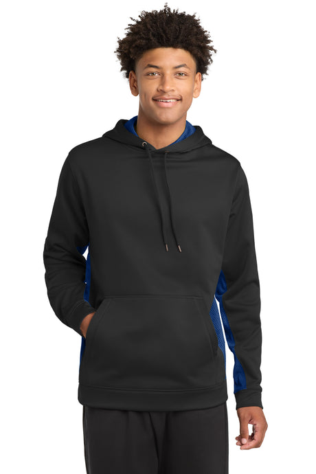 Sport-Tek Men's   Sport-Wick   CamoHex Fleece Colorblock Hooded Pullover