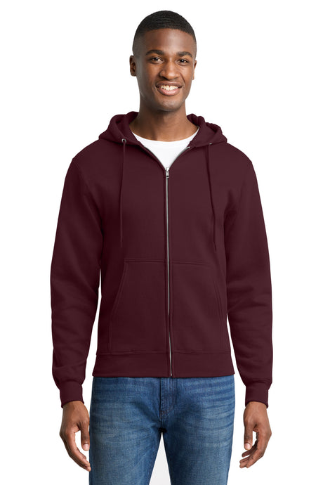 Port & Co Men's   Core Fleece Full-Zip Hooded Sweatshirt