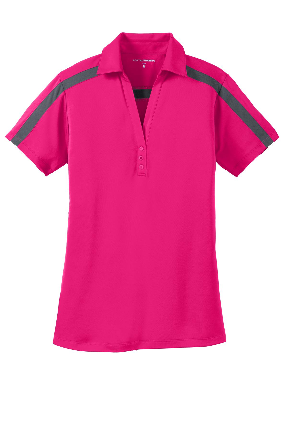 Port Authority Women's   Silk Touch Performance Colorblock Stripe Polo-3