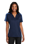 Port Authority Women's   Silk Touch Performance Colorblock Stripe Polo