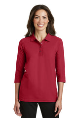 Port Authority Women's   Silk Touch 3/4-Sleeve Polo