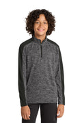 Sport-Tek Youth    PosiCharge    Electric Heather Colorblock 1/4-Zip Pullover