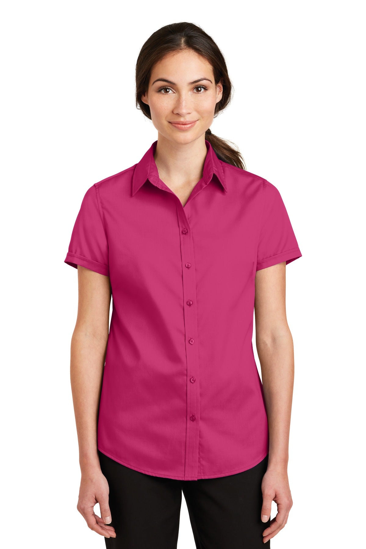 Port Authority Women's   Short Sleeve SuperPro   Twill Shirt