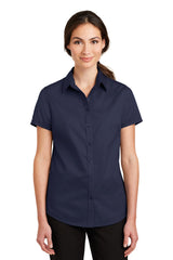 Port Authority Women's   Short Sleeve SuperPro   Twill Shirt