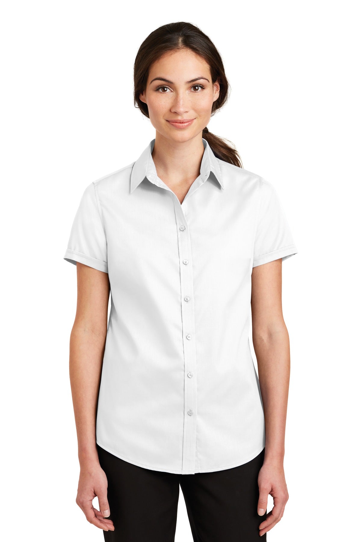 Port Authority Women's   Short Sleeve SuperPro   Twill Shirt