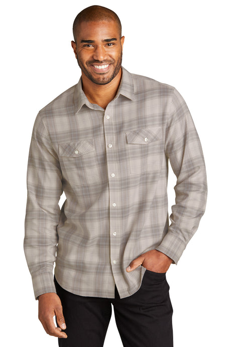 Port Authority Men's   Long Sleeve Ombre Plaid Shirt W672