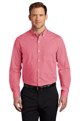 Port Authority Men's    Broadcloth Gingham Easy Care Shirt W644
