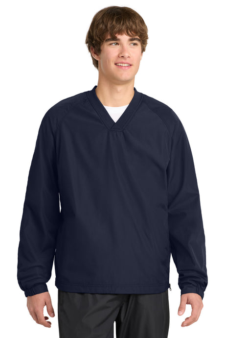 Sport-Tek Men's   V-Neck Raglan Wind Shirt