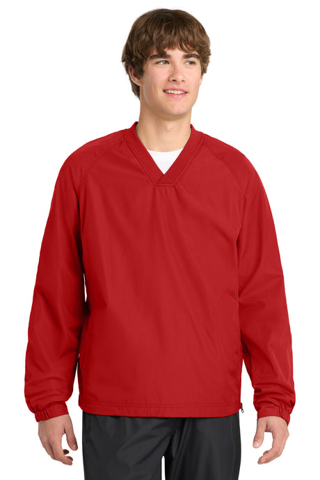 Sport-Tek Men's   V-Neck Raglan Wind Shirt
