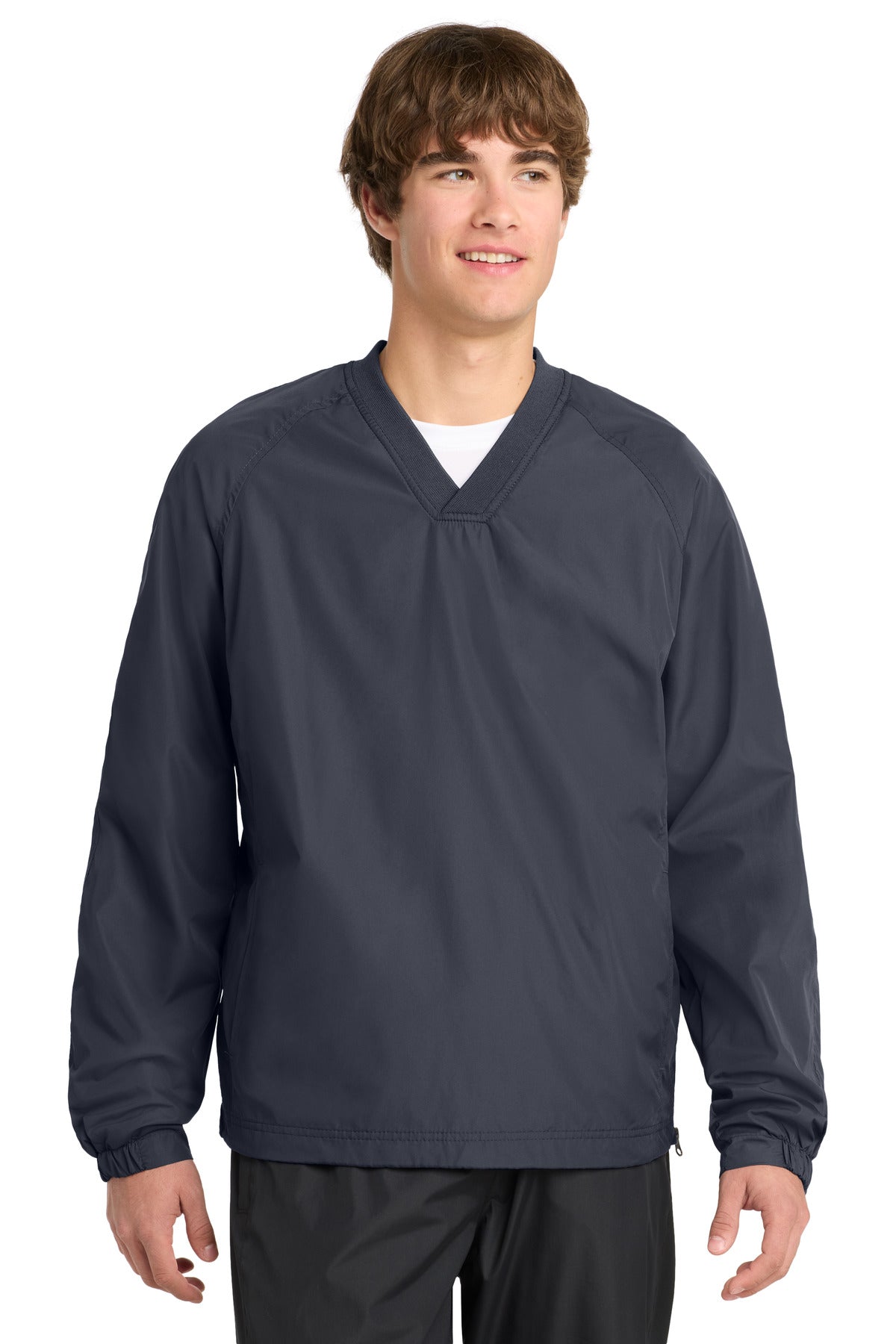 Sport-Tek Men's   V-Neck Raglan Wind Shirt