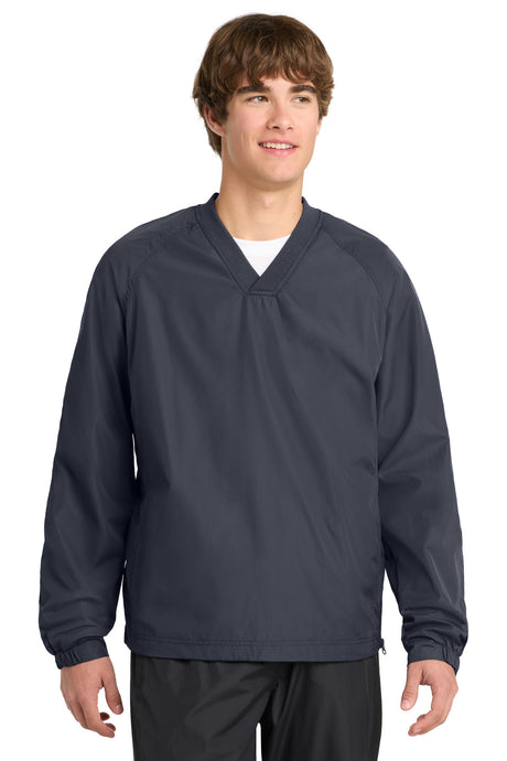 Sport-Tek Men's   V-Neck Raglan Wind Shirt
