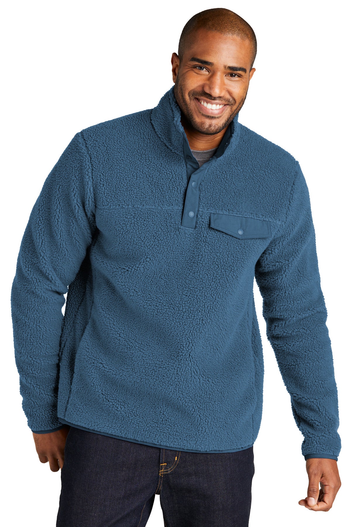 Port Authority Men's   Camp Fleece Snap Pullover F140
