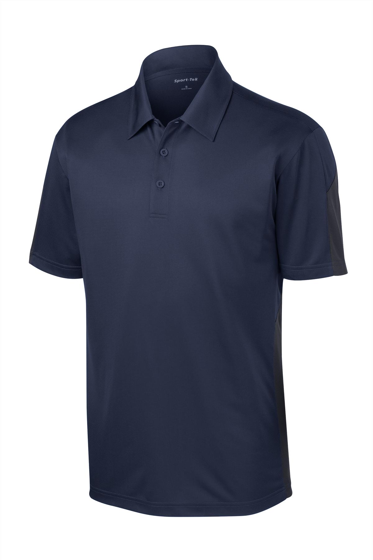 Sport-Tek Men's   PosiCharge   Active Textured Colorblock Polo-3