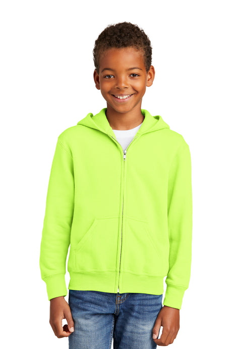 Port & Co Youth   Core Fleece Full-Zip Hooded Sweatshirt