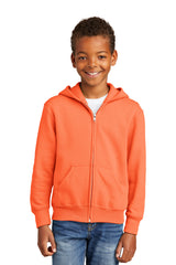 Port & Co Youth   Core Fleece Full-Zip Hooded Sweatshirt