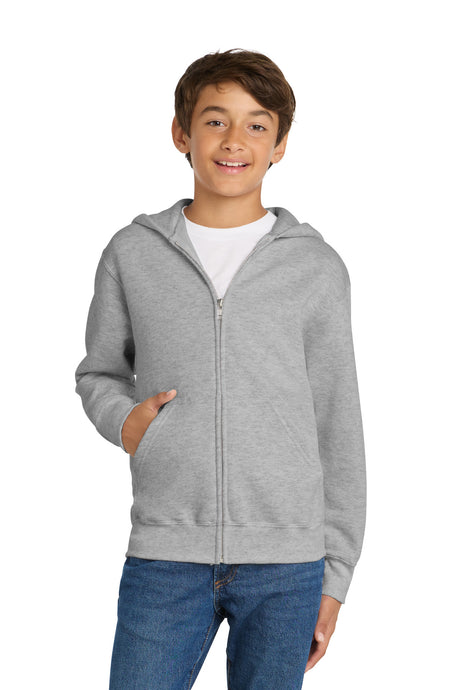 Port & Co Youth   Core Fleece Full-Zip Hooded Sweatshirt