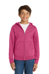 Port & Co Youth   Core Fleece Full-Zip Hooded Sweatshirt