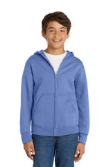 Port & Co Youth   Core Fleece Full-Zip Hooded Sweatshirt