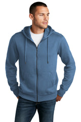 District Men's    Perfect Weight    Fleece Full-Zip Hoodie DT1103