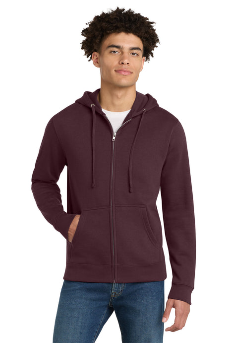 District Men's   V.I.T.  Fleece Full-Zip Hoodie DT6102