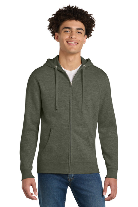 District Men's   V.I.T.  Fleece Full-Zip Hoodie DT6102
