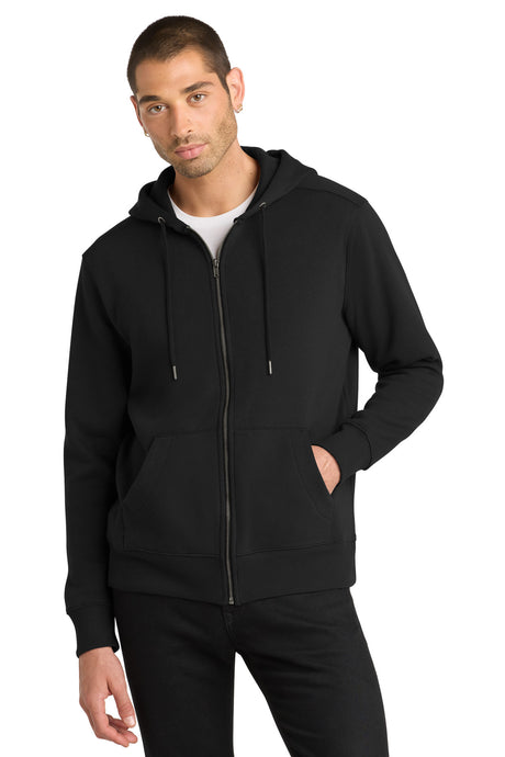 District Men's    Perfect Weight    Fleece Full-Zip Hoodie DT1103