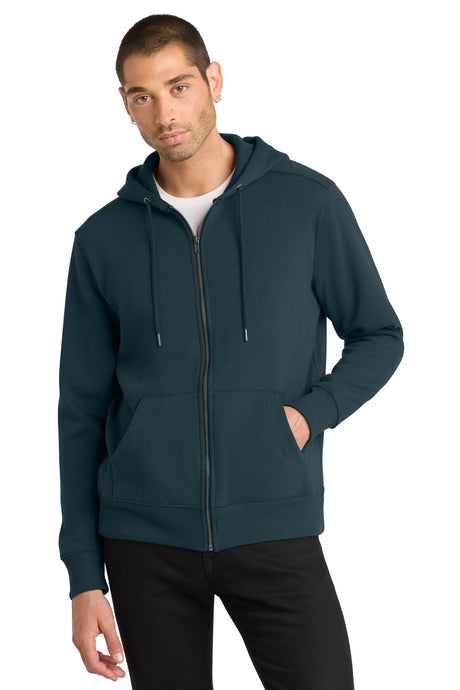 District Men's    Perfect Weight    Fleece Full-Zip Hoodie DT1103