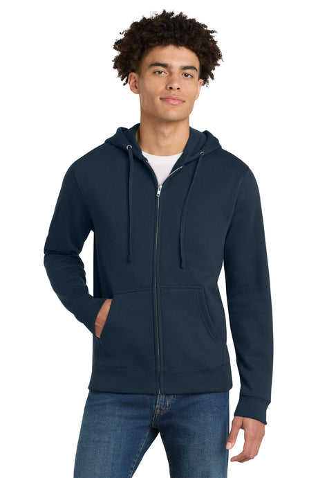 District Men's   V.I.T.  Fleece Full-Zip Hoodie DT6102